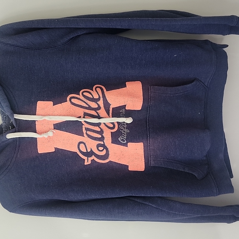 Navy Hoodie with Pink Eagle Logo